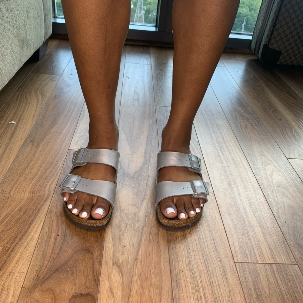 Silver Birkenstock’s